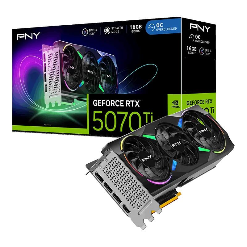 PNY GeForce RTX 5070 Ti OC Triple Fan 16GB Graphics Card